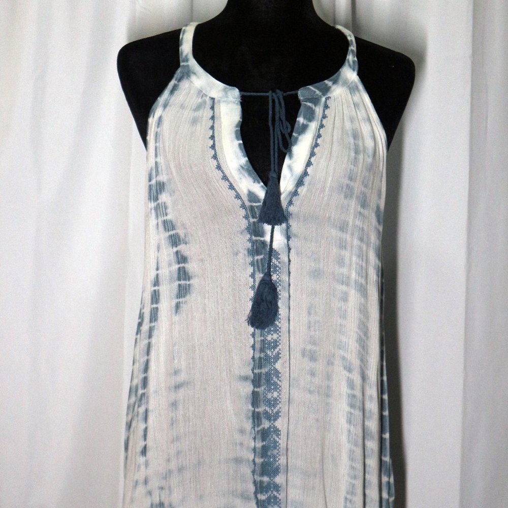Mystree Embroidered Tie-Dye Top